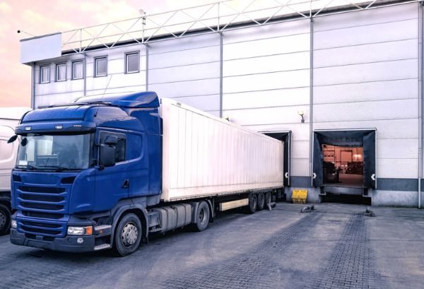 truck in a loading bay